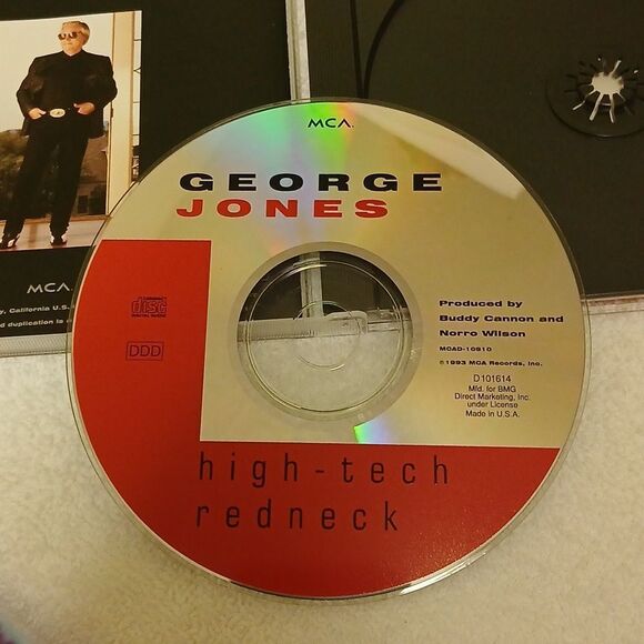 ⭐️5/$25 GEORGE JONES Music CD "high tech redneck " - Picture 4 of 5